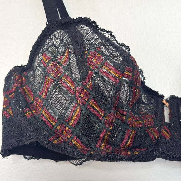 Savage X Fenty Sparkle Prep Unlined Balconette Bra In Black Caviar Sparkle Lace - Picture 10 of 15